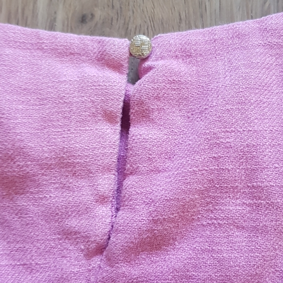 Korean Pink Linen Top - Picture 3 of 4